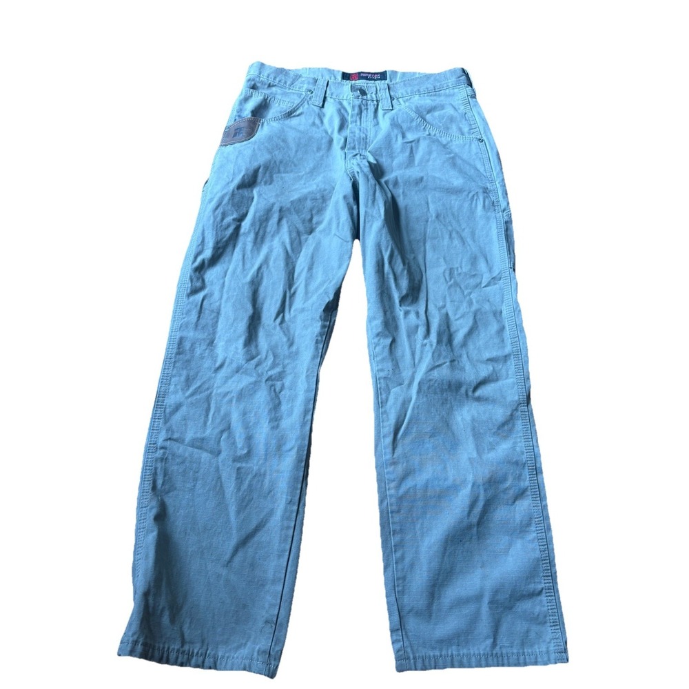 Wrangler Pants Mens 34x30 Green Cargo Riggs Ripstop Workwear Cotton